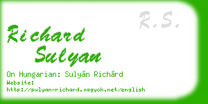 richard sulyan business card