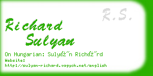 richard sulyan business card